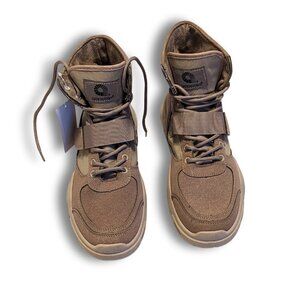 Akademiks Men's Brown High-Top Sneakers Velcro Strap Suede Size 9